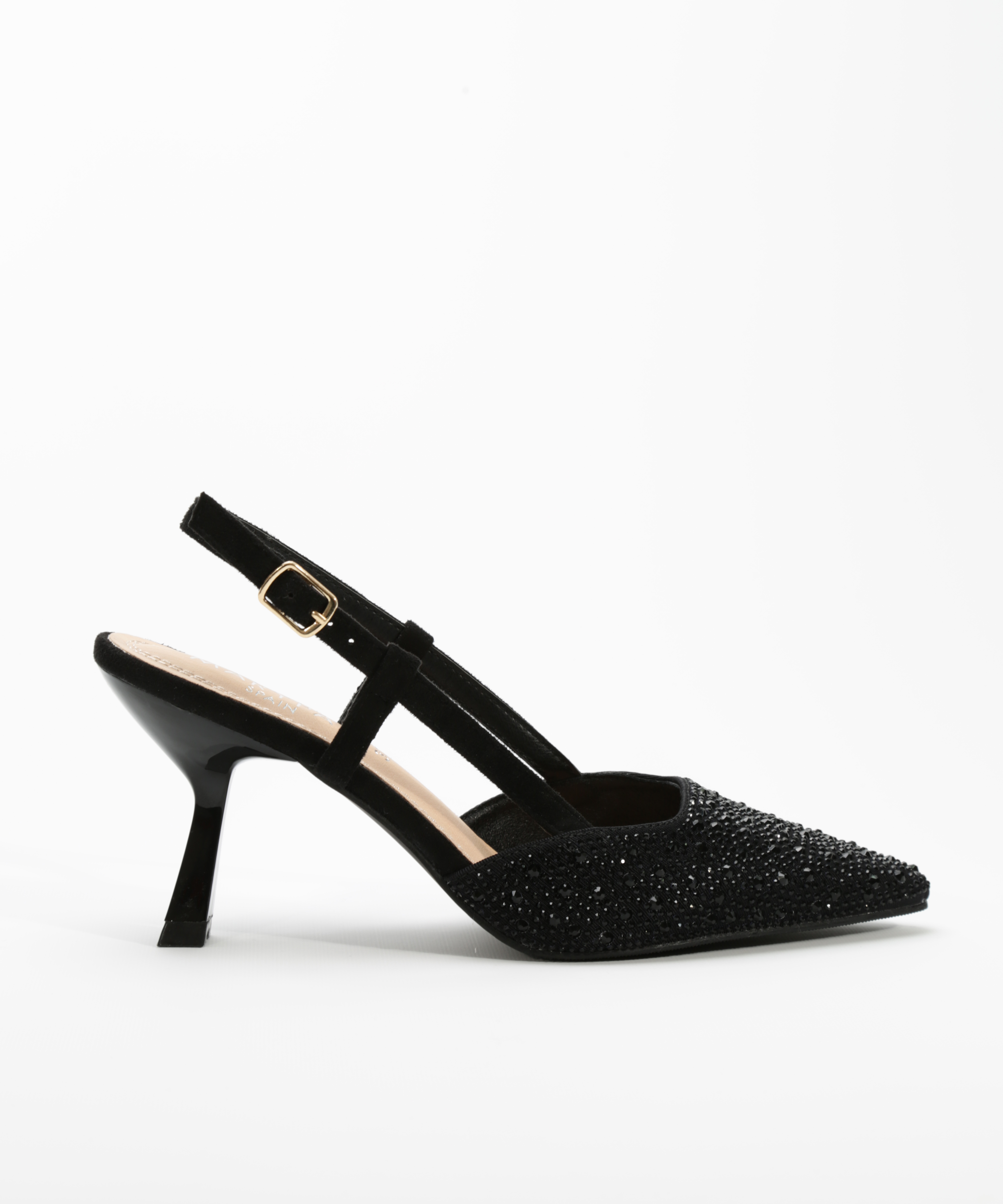 Sapatos de salto abertos com strass image number null